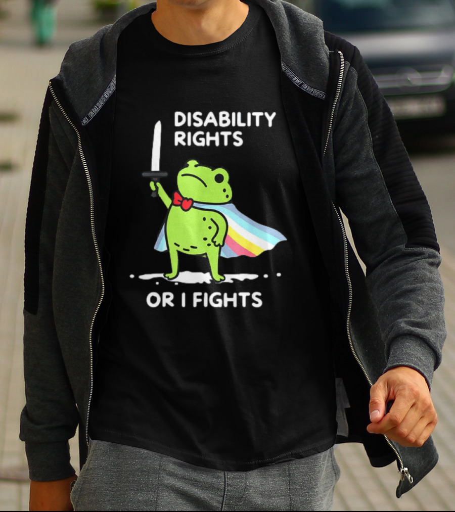 Disability Rights Frog Superhero Or I Fights T-Shirt