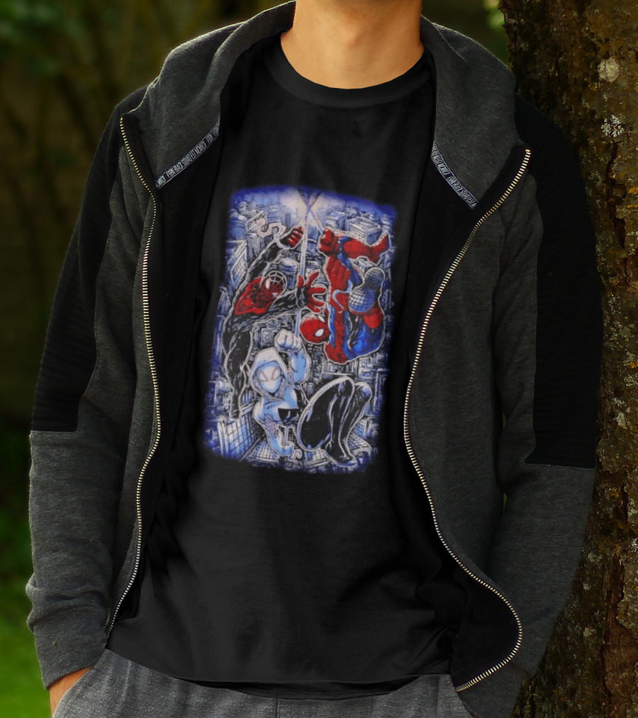 Spider Man Miles Morales Ghost Spider Marvel Multiverse Action Adventure T-Shirt