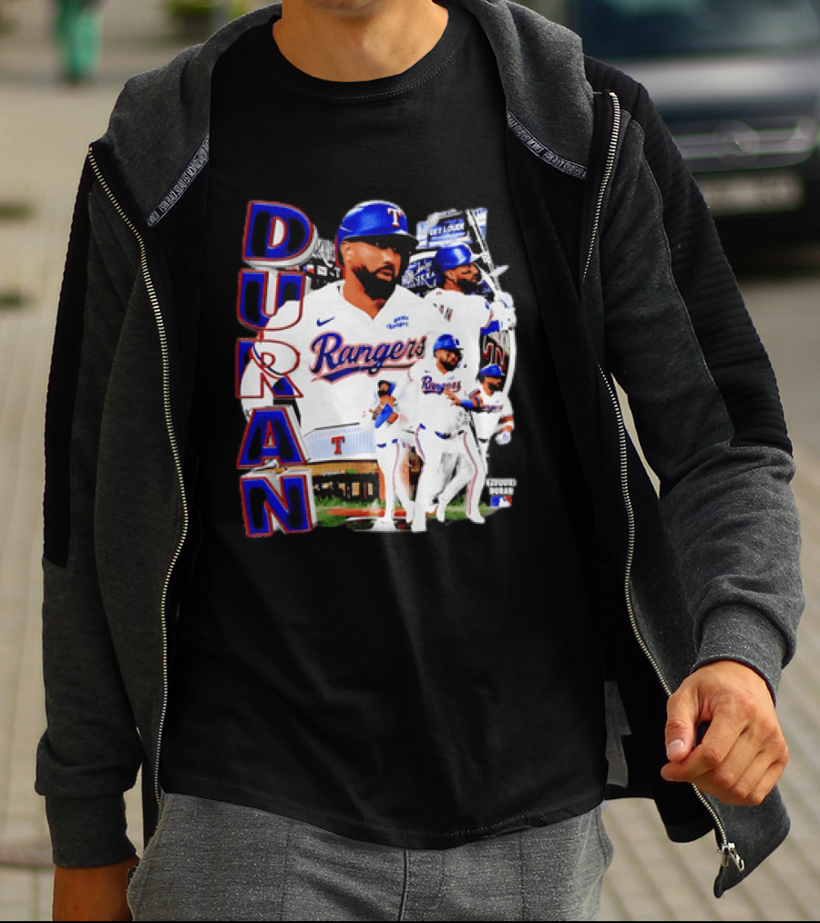 Ezequiel Duran Texas Rangers Player Nike Jersey Collage T-Shirt