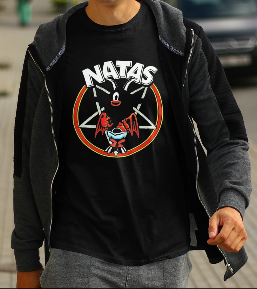 Natas Devil Thumbs Up Pentagram T-Shirt