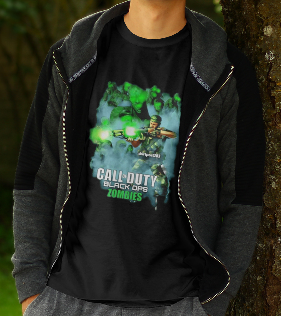 Call Of Duty Black Ops Zombies Tank Dempsey Battle Scene T-Shirt