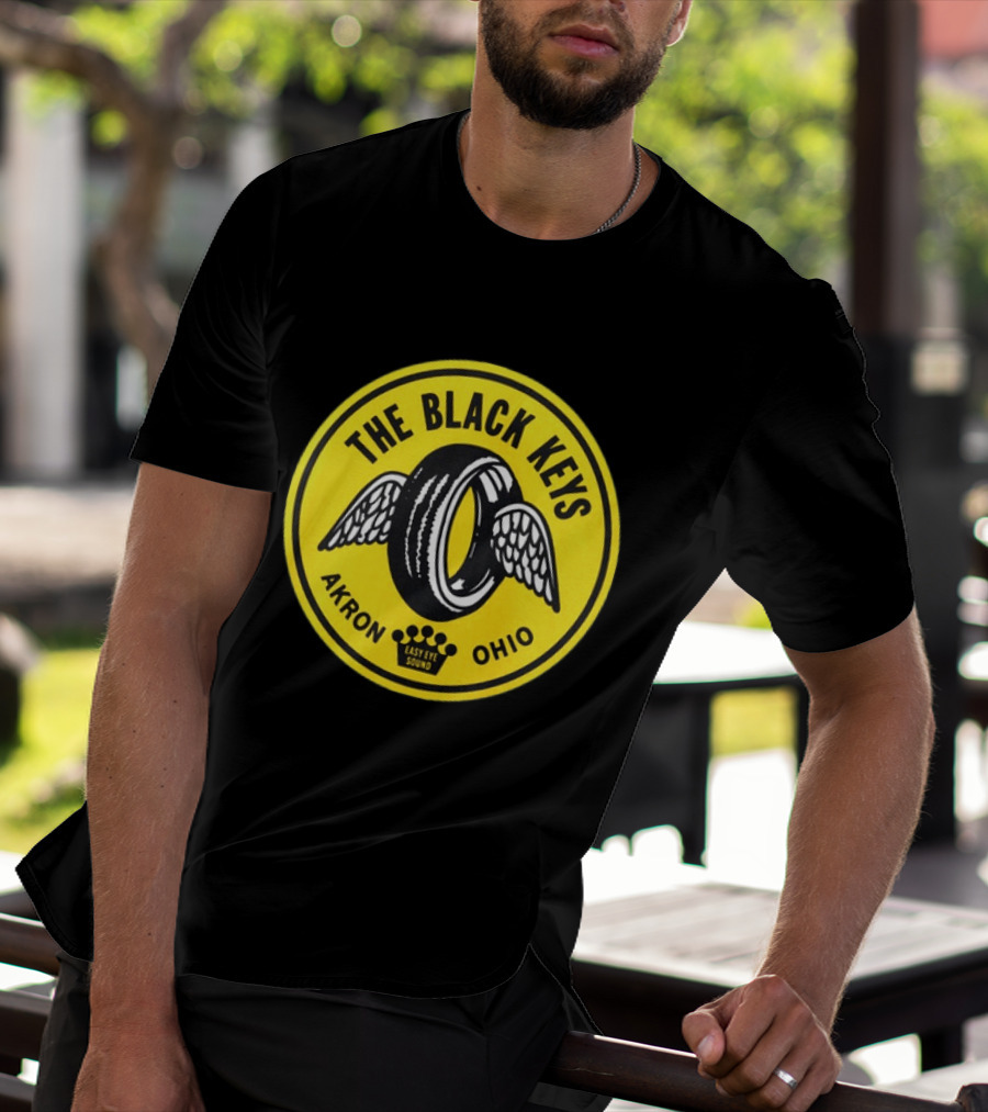 The Black Keys Easy Eye Sound Akron Ohio Winged Tire T-Shirt
