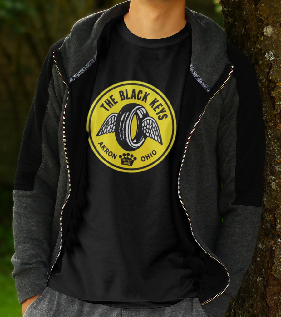 The Black Keys Easy Eye Sound Akron Ohio Winged Tire T-Shirt