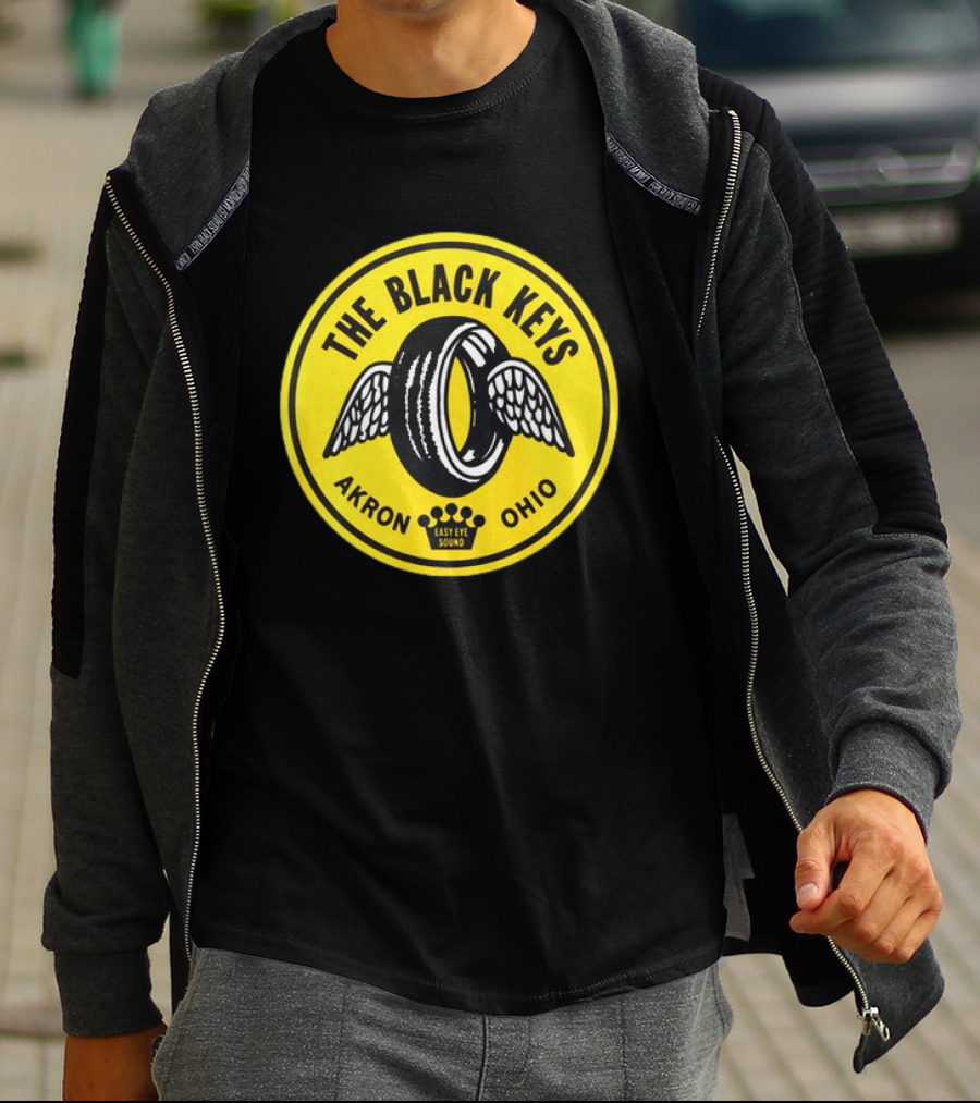 The Black Keys Easy Eye Sound Akron Ohio Winged Tire T-Shirt