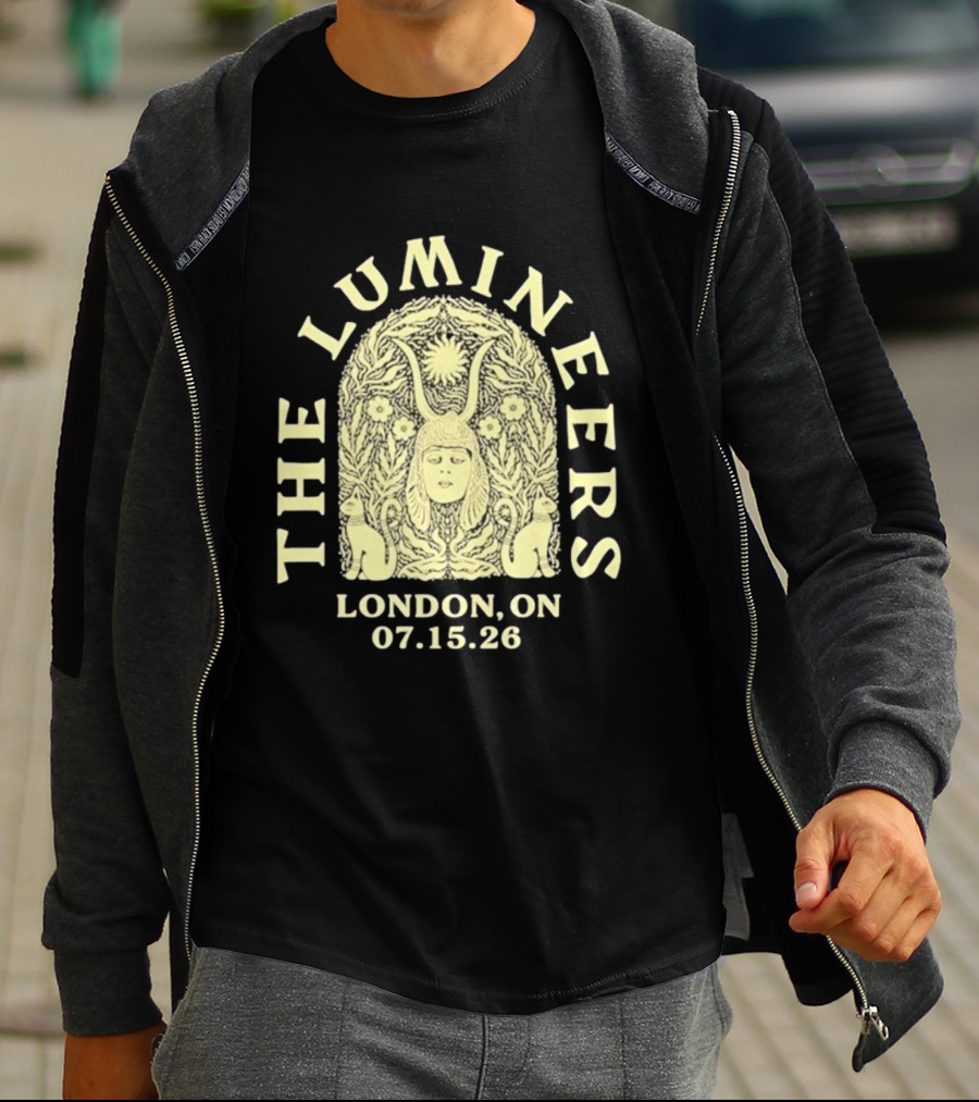 The Lumineers London ON 07.15.26 Concert Event Art Floral Motif T-Shirt