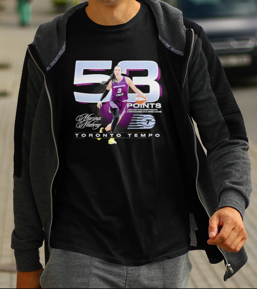 Toronto Tempo Marina Mabrey 53 Points Basketball T-Shirt