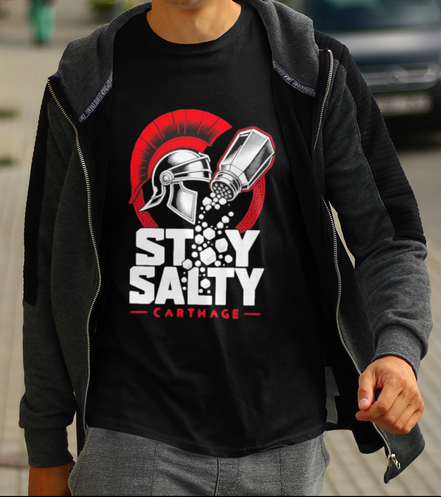 Stay Salty Carthage Roman Republic Rome Punic Wars Greek Helmet Salt Shaker T-Shirt