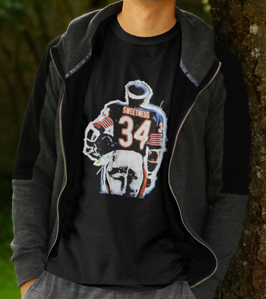 Walter Payton Sweetness 34 Chicago Bears Football Jersey Player T-Shirt