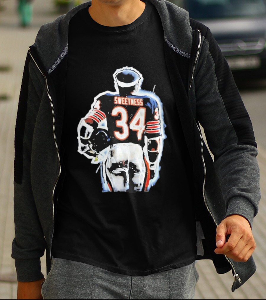 Walter Payton Sweetness 34 Chicago Bears Football Jersey Player T-Shirt