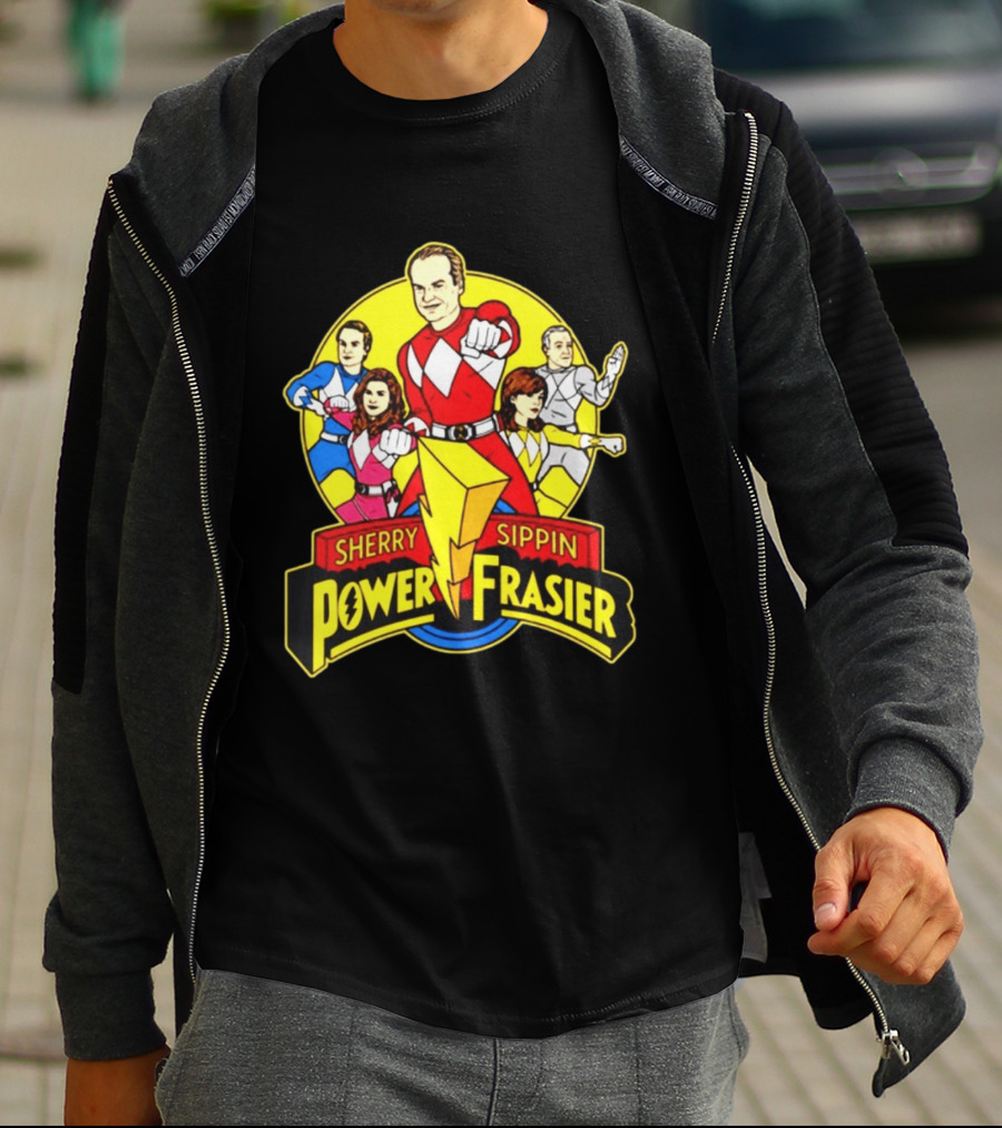 Sherry Sippin Power Frasier Kelsey Grammer 90s TV Mashup T-Shirt