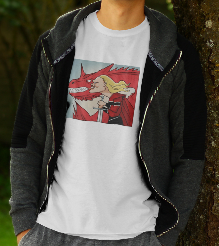 Haaland Norway Dragon Rider Caricature T-Shirt