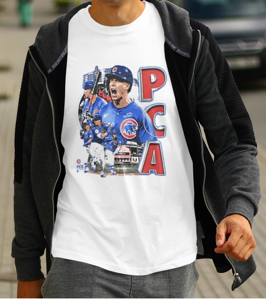 PCA Pete Crow Armstrong Chicago Cubs Baseball Collage T-Shirt