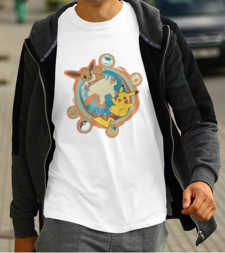 Pokémon 10 Year Anniversary 2026 Pikachu Eevee Celebration T-Shirt