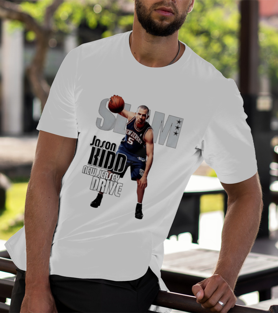 SLAM Magazine Jason Kidd New Jersey Drive Nets Basketball T-Shirt
