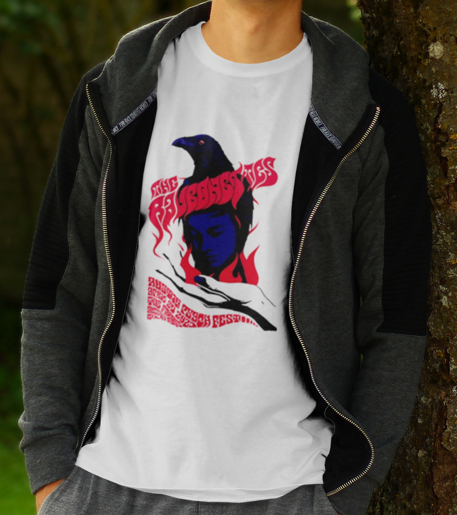 Raveonettes Austin Psych Fest Crow Fire Elements 2014 T-Shirt