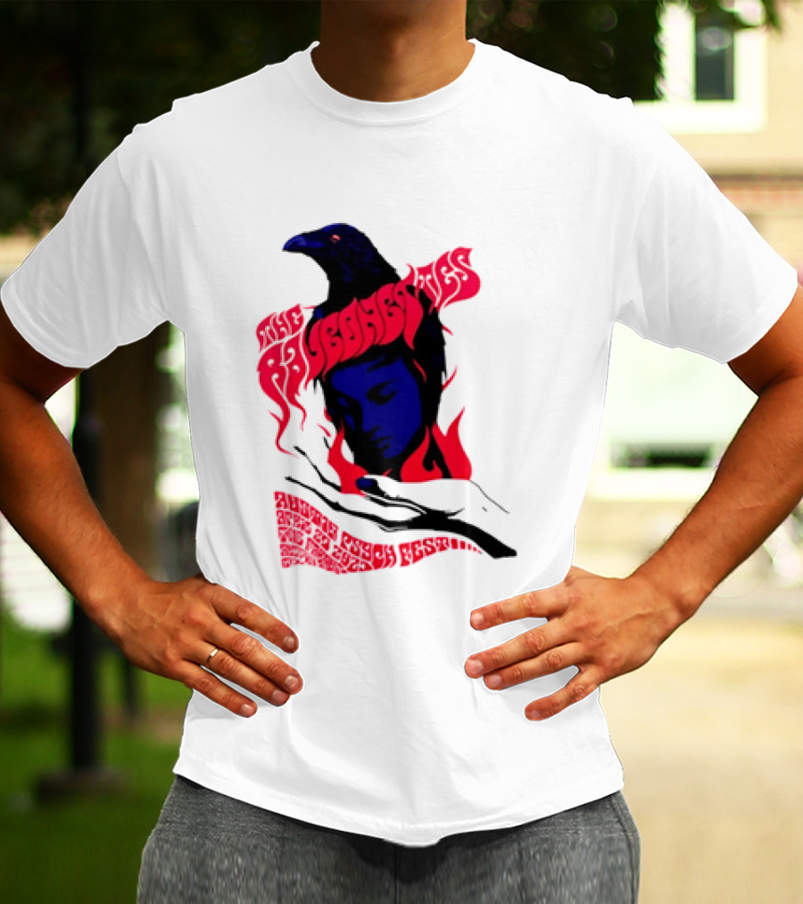 Raveonettes Austin Psych Fest Crow Fire Elements 2014 T-Shirt