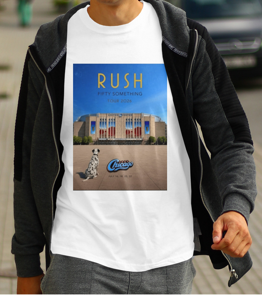 Rush Fifty Something Tour 2026 Chicago United Center July 16 18 20 22 Event T-Shirt