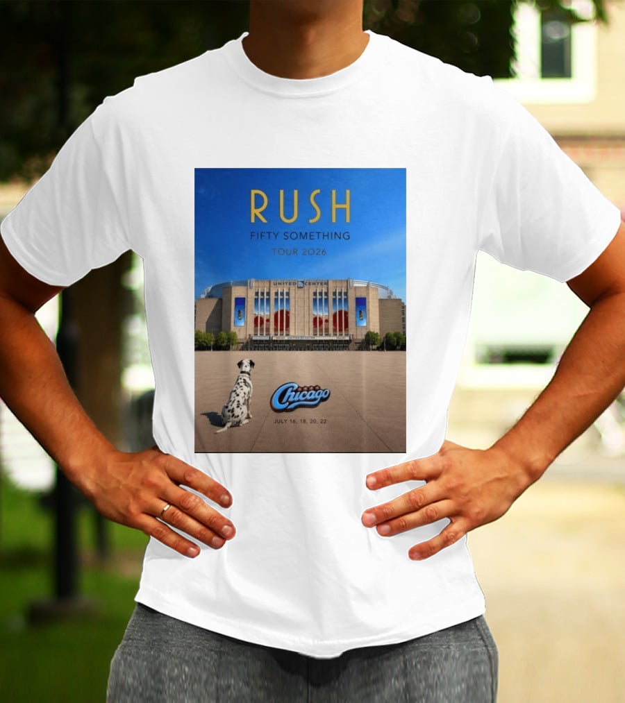 Rush Fifty Something Tour 2026 Chicago United Center July 16 18 20 22 Event T-Shirt