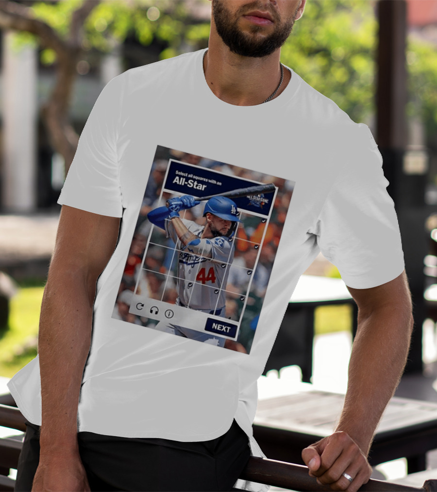 Select All Squares With An All Star Los Angeles Dodgers Baseball Meme T-Shirt