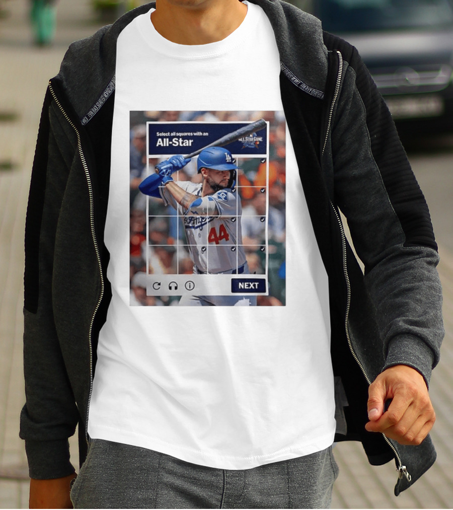 Select All Squares With An All Star Los Angeles Dodgers Baseball Meme T-Shirt