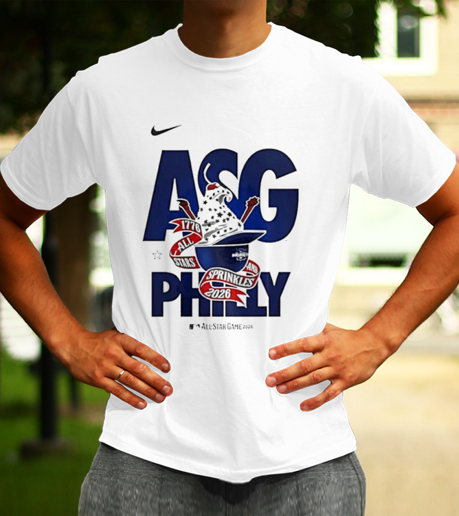 Nike MLB ASG Philly All Star Game 2026 1776 Theme Sprinkles T-Shirt