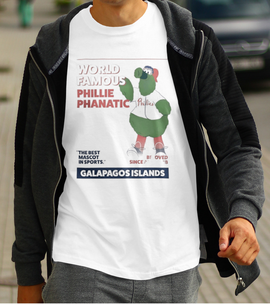 World Famous Phillie Phanatic Galapagos Islands April 1978 Phillies T-Shirt