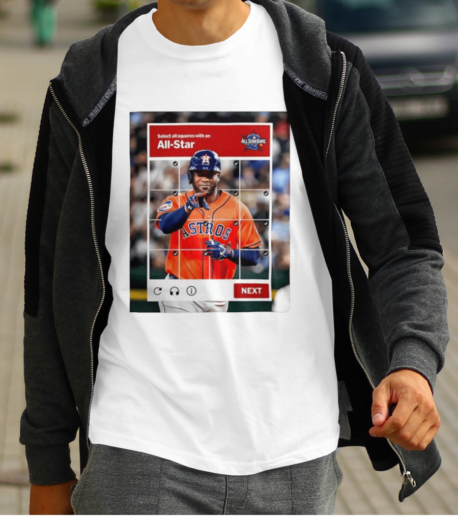 Yordan Alvarez Houston Astros Select All Squares All Star Captcha Meme T-Shirt