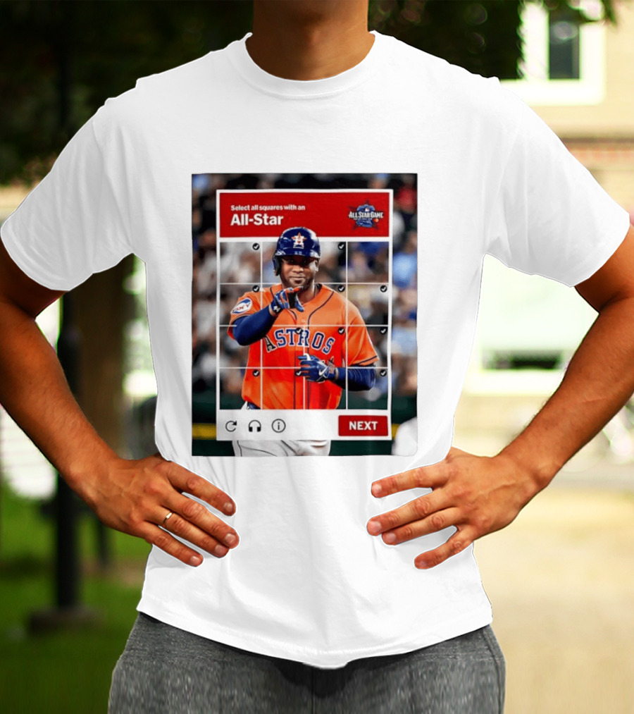 Yordan Alvarez Houston Astros Select All Squares All Star Captcha Meme T-Shirt