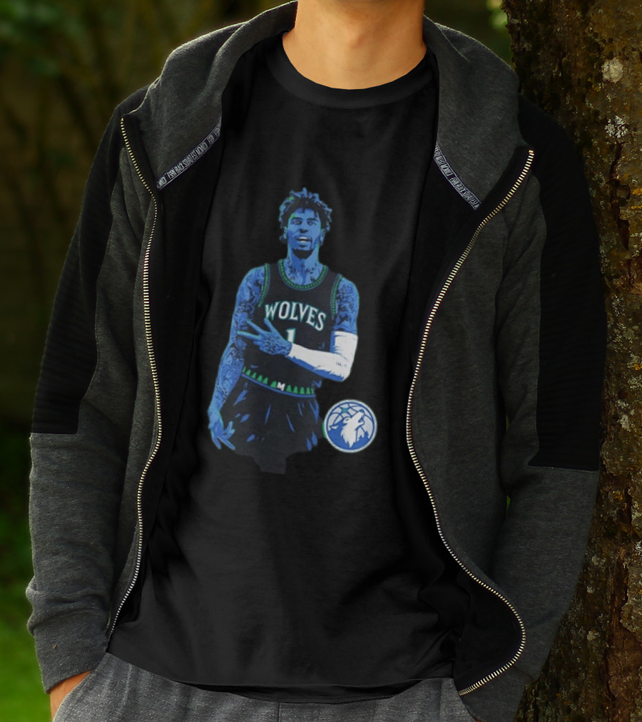 Anthony Edwards Wolves 1 Minnesota Timberwolves Basketball T-Shirt
