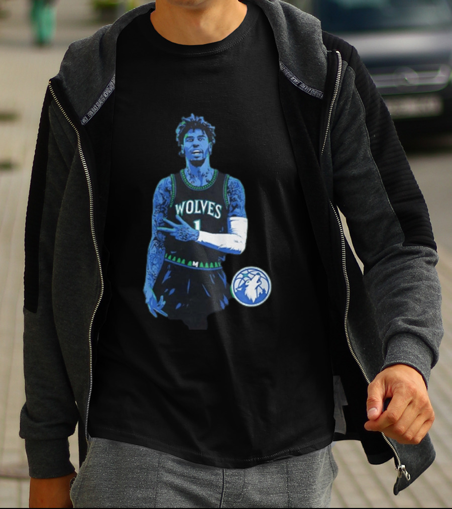 Anthony Edwards Wolves 1 Minnesota Timberwolves Basketball T-Shirt