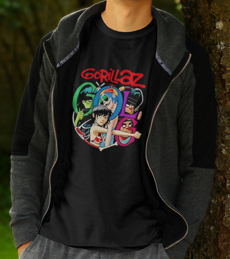 Gorillaz Virtual Rock Band Cartoon Characters T-Shirt