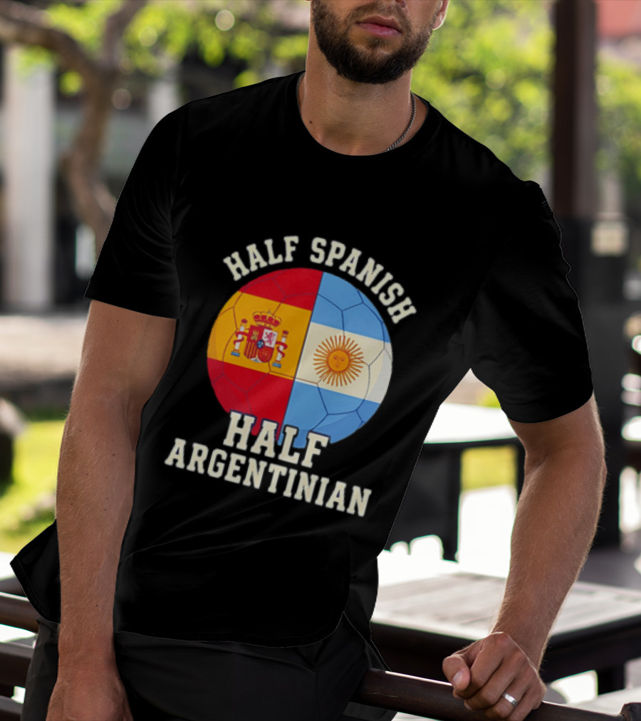 Half Spanish Half Argentinian Flag Ball T-Shirt