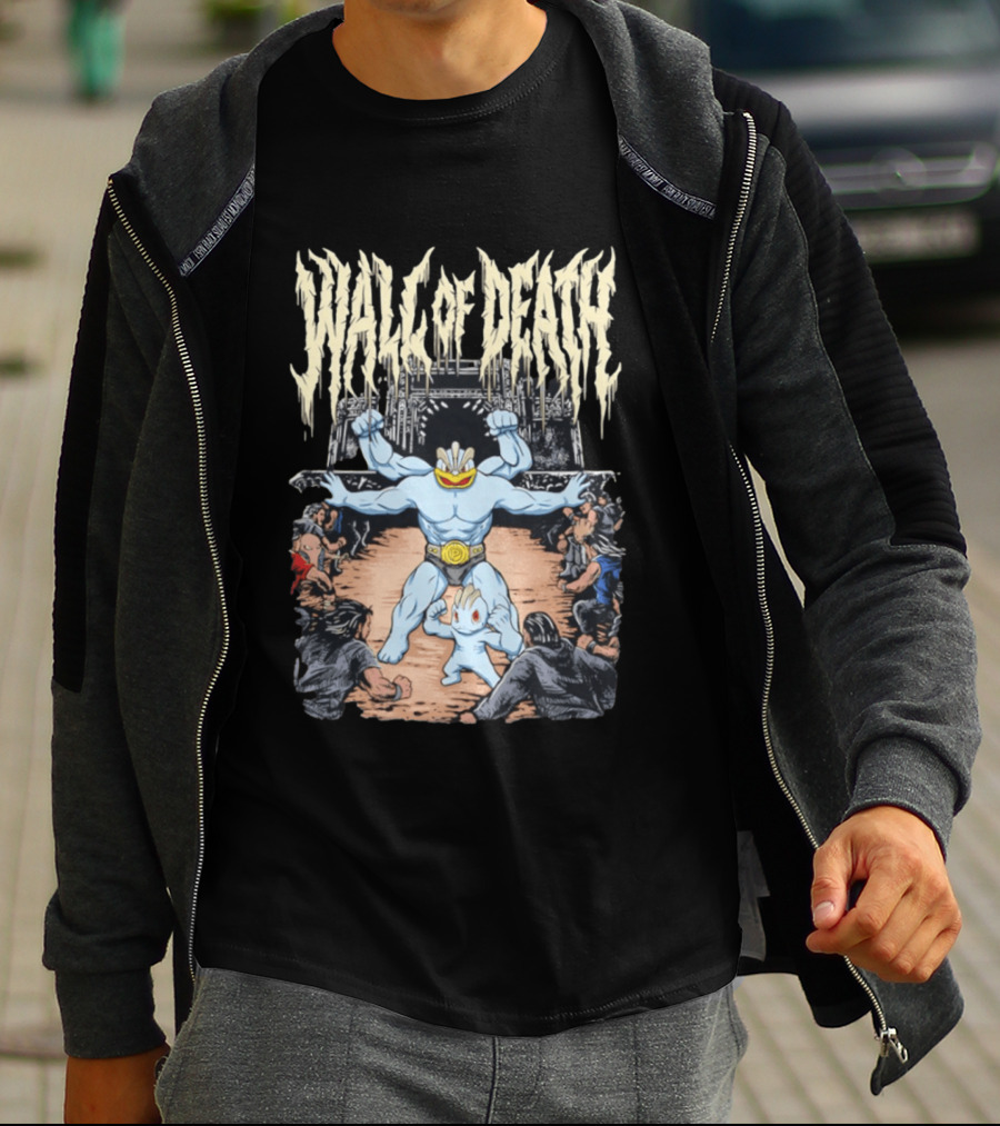Pokemon Machamp Wall Of Death Heavy Metal Concert Battle T-Shirt