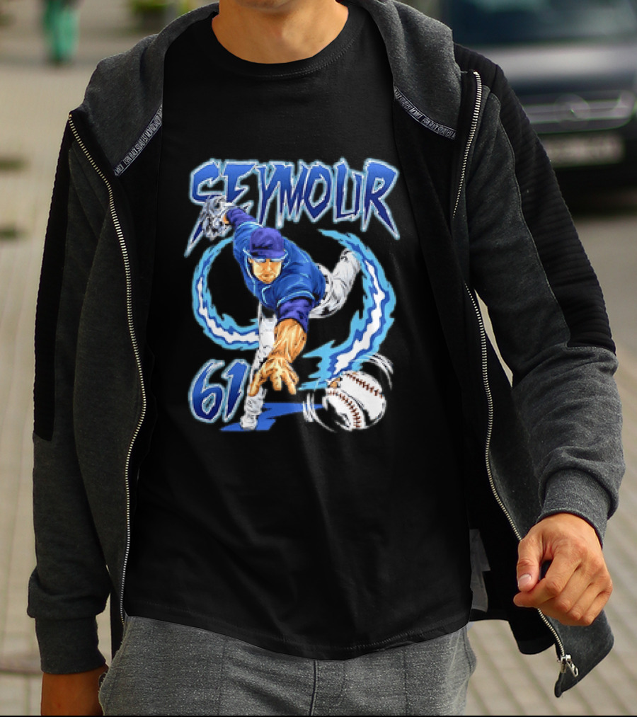 Seymour 61 Pitcher Action Tampa Bay Rays T-Shirt