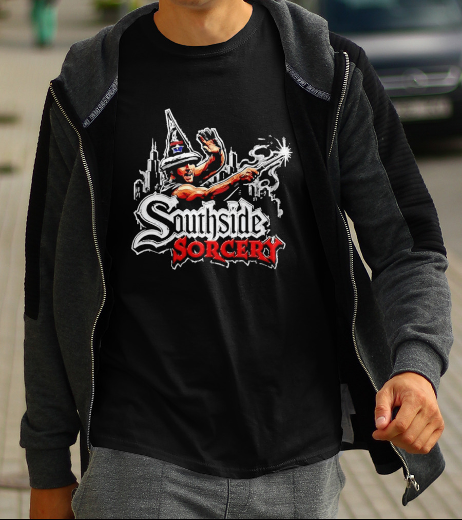 Southside Sorcery Chicago Wizard Magic Skyline Spellbinding T-Shirt