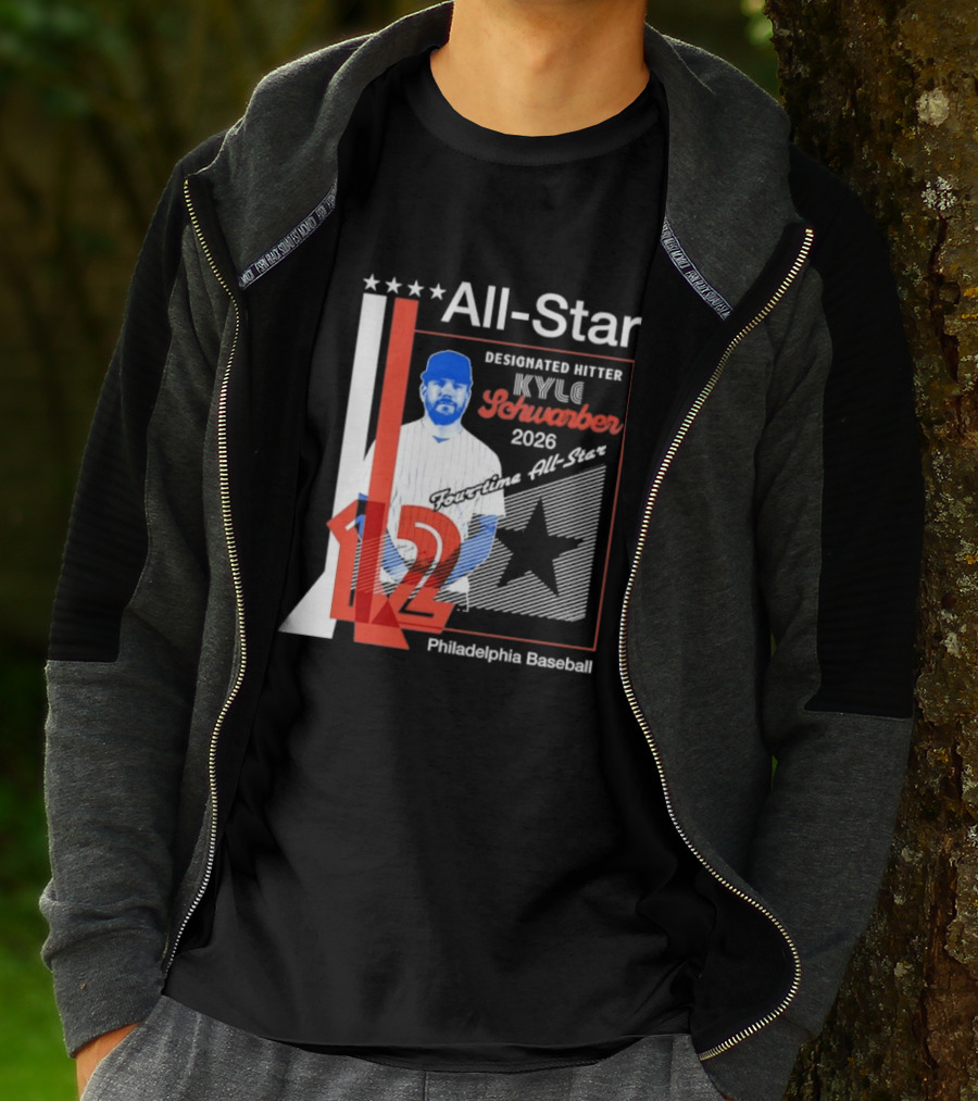 Kyle Schwarber Philadelphia Baseball 2026 All Star Designated Hitter Number 12 T-Shirt