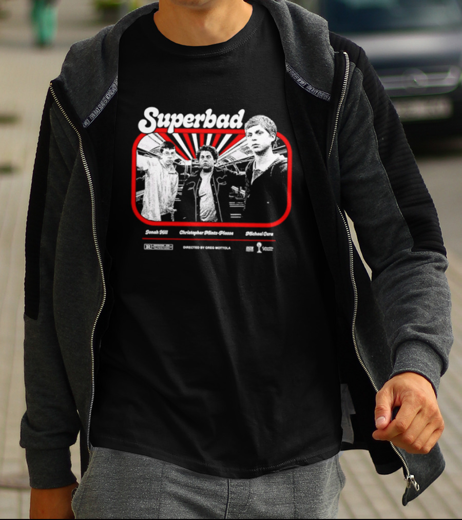Superbad Movie Jonah Hill Christopher Mintz Plasse Michael Cera T-Shirt
