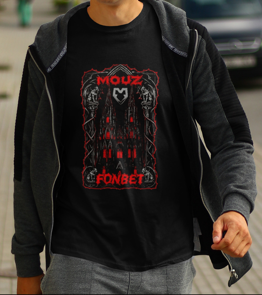 Mouz Fonbet Gothic Cathedral Esports Gargoyle Architecture T-Shirt