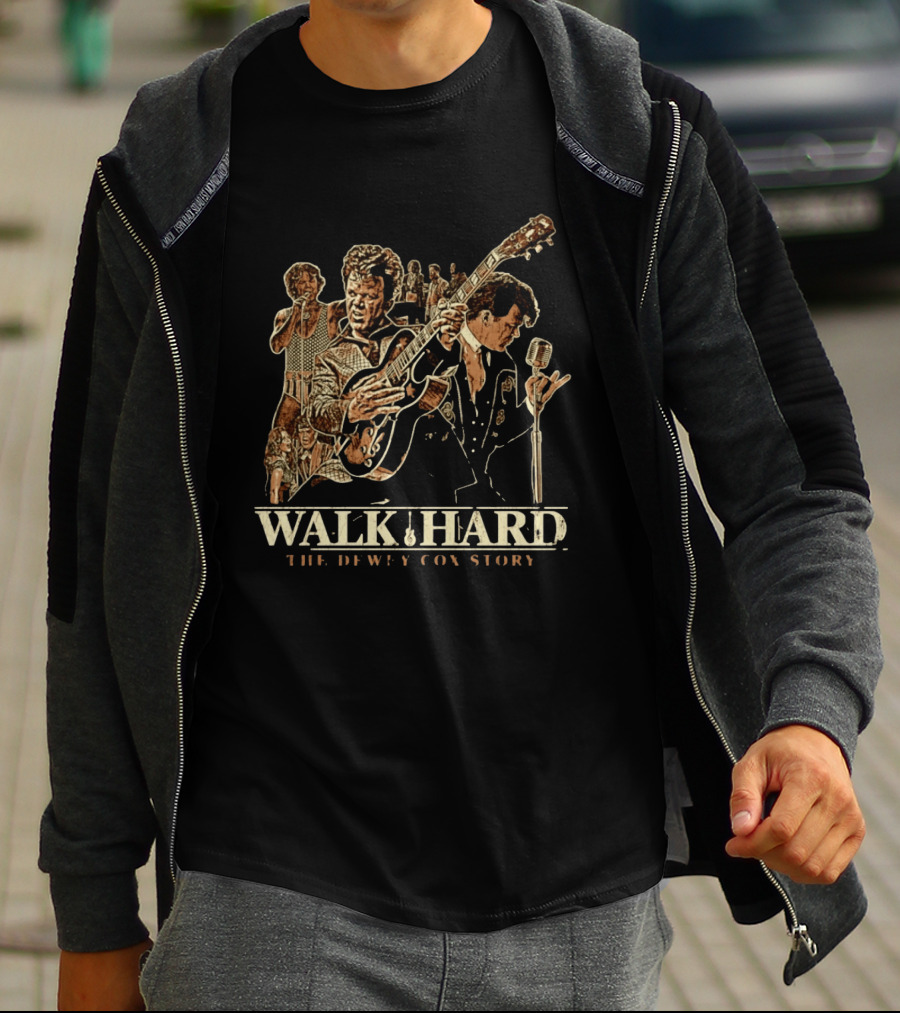 Walk Hard The Dewey Cox Story Collage John C Reilly Guitar Microphone Scene T-Shirt