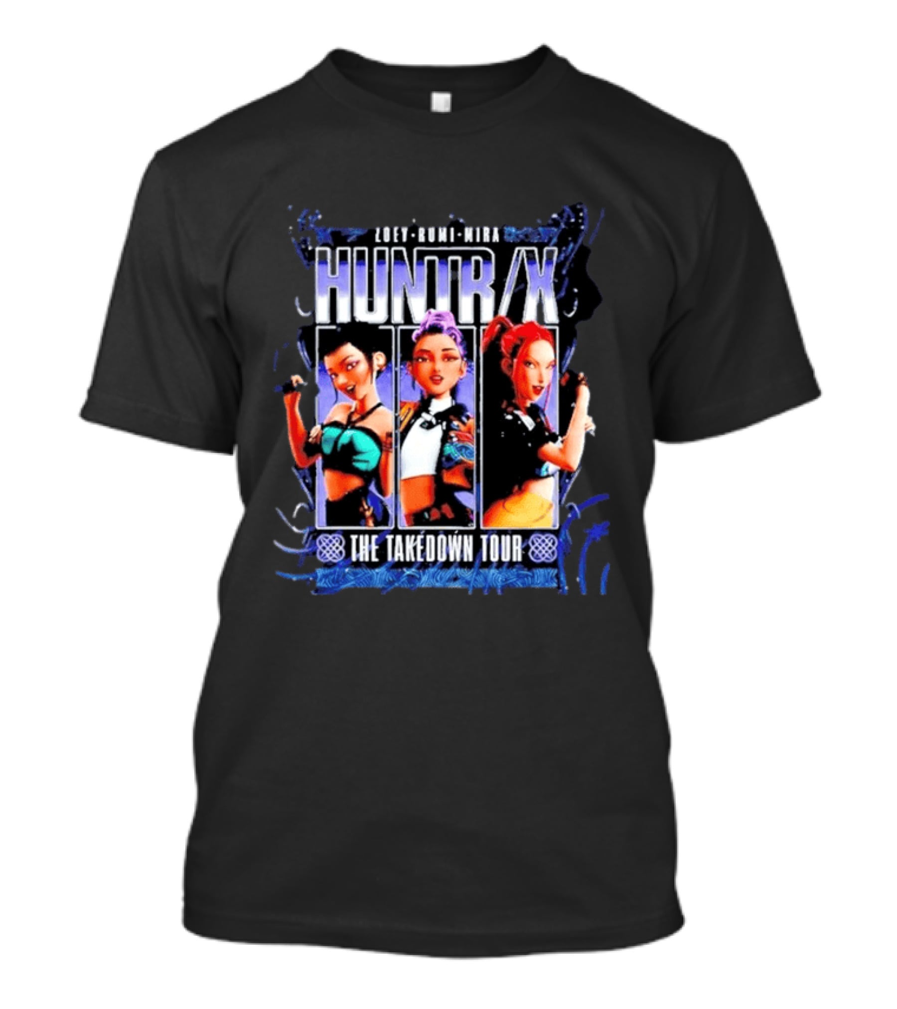 Zoey Rumi Mira Huntr X The Takedown Tour Kpop Demon Hunters Signatures T-Shirt