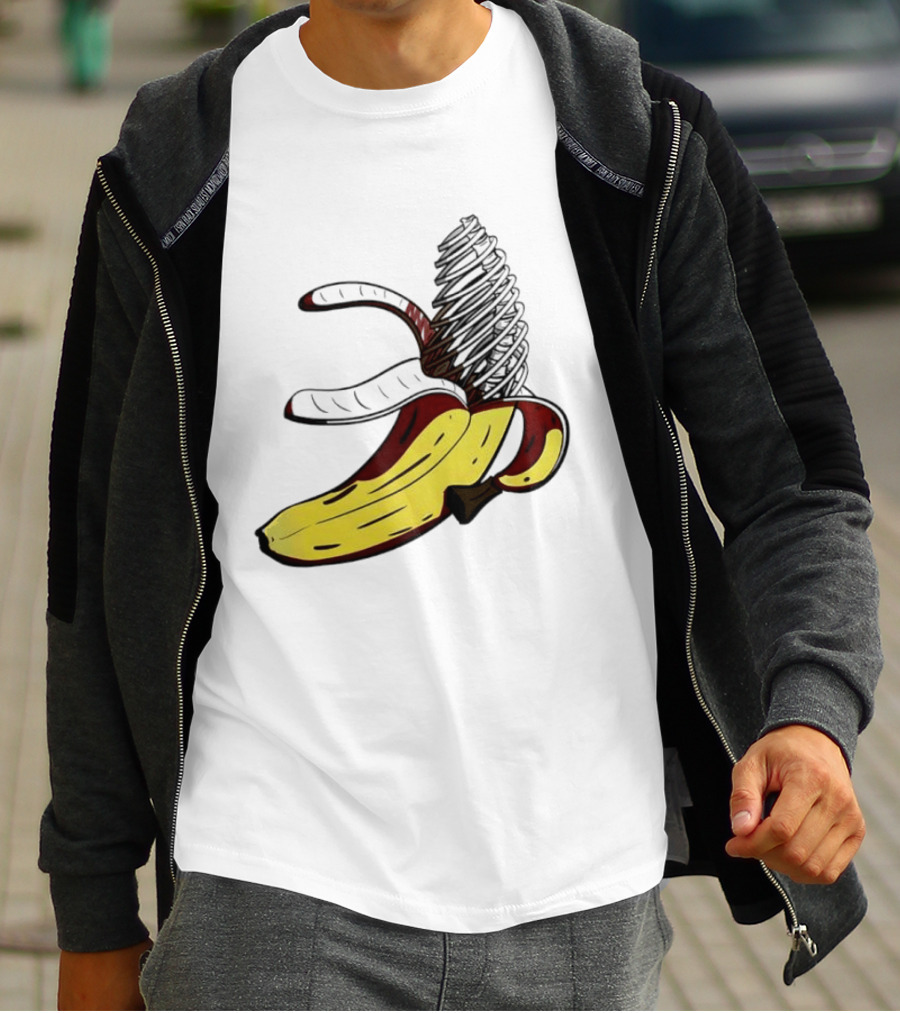 Anatomical Banana Skeleton Surreal Peeled Fruit T-Shirt