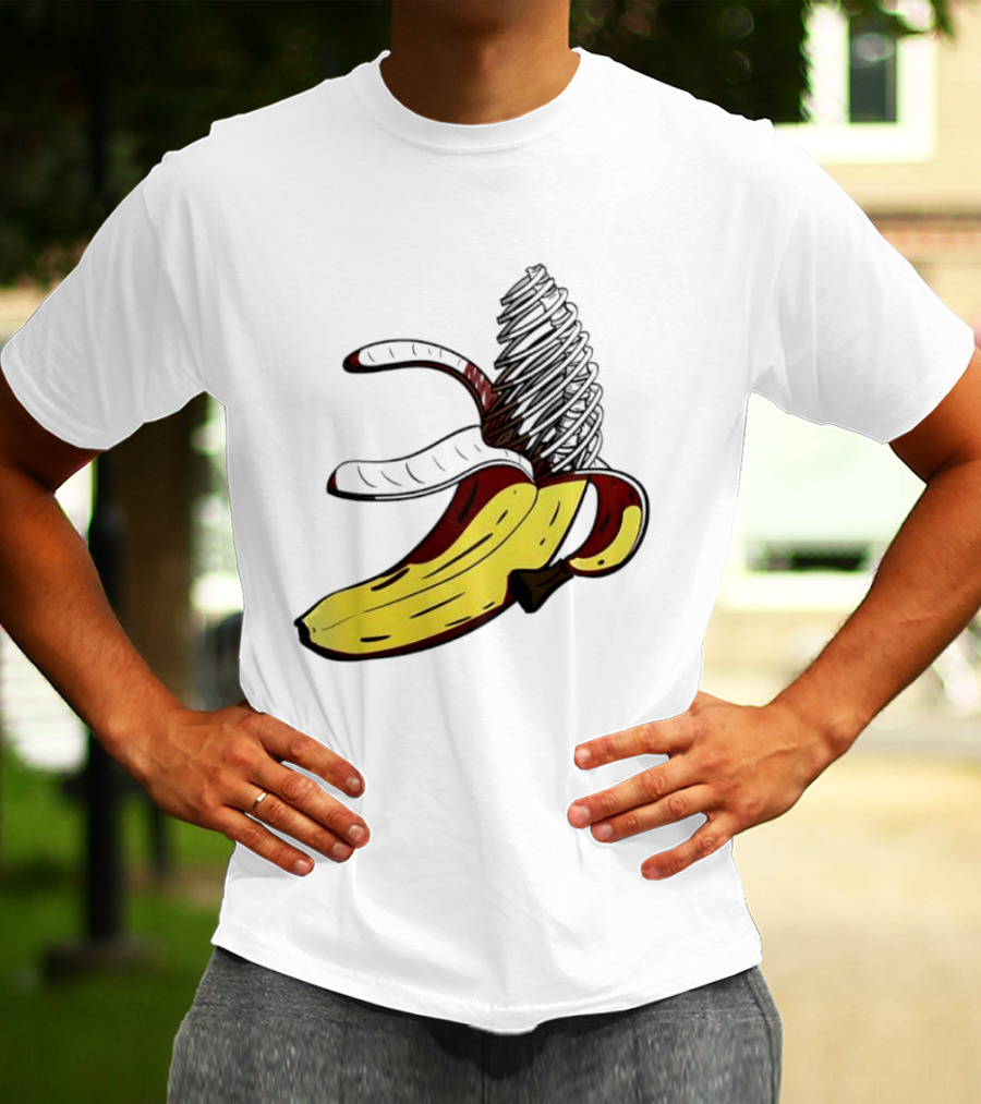 Anatomical Banana Skeleton Surreal Peeled Fruit T-Shirt