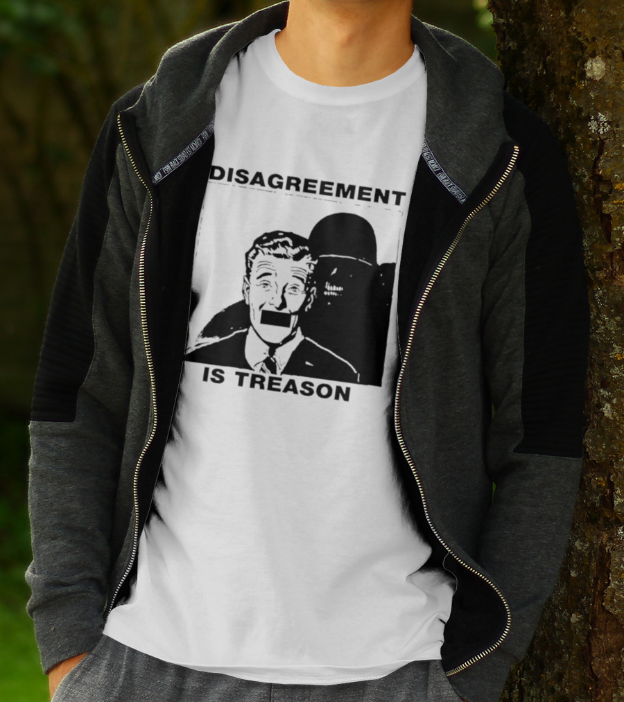 Disagreement Is Treason Retro Dystopian Censorship T-Shirt
