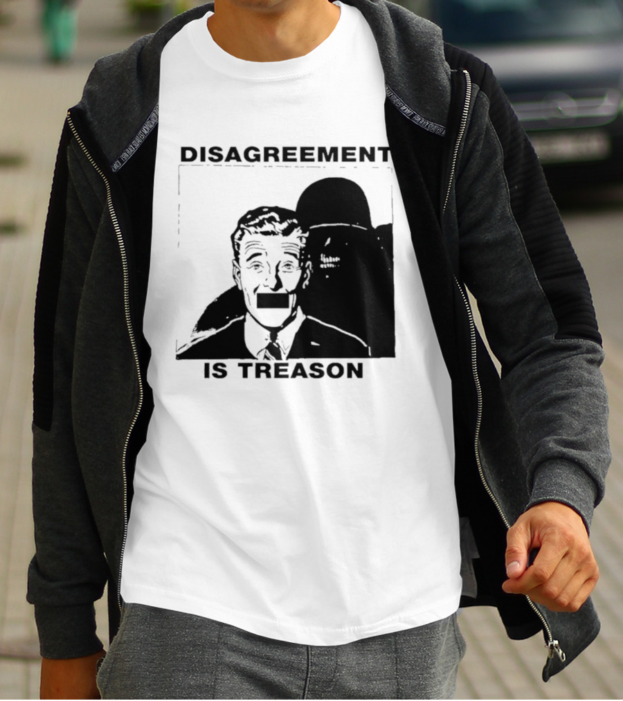 Disagreement Is Treason Retro Dystopian Censorship T-Shirt