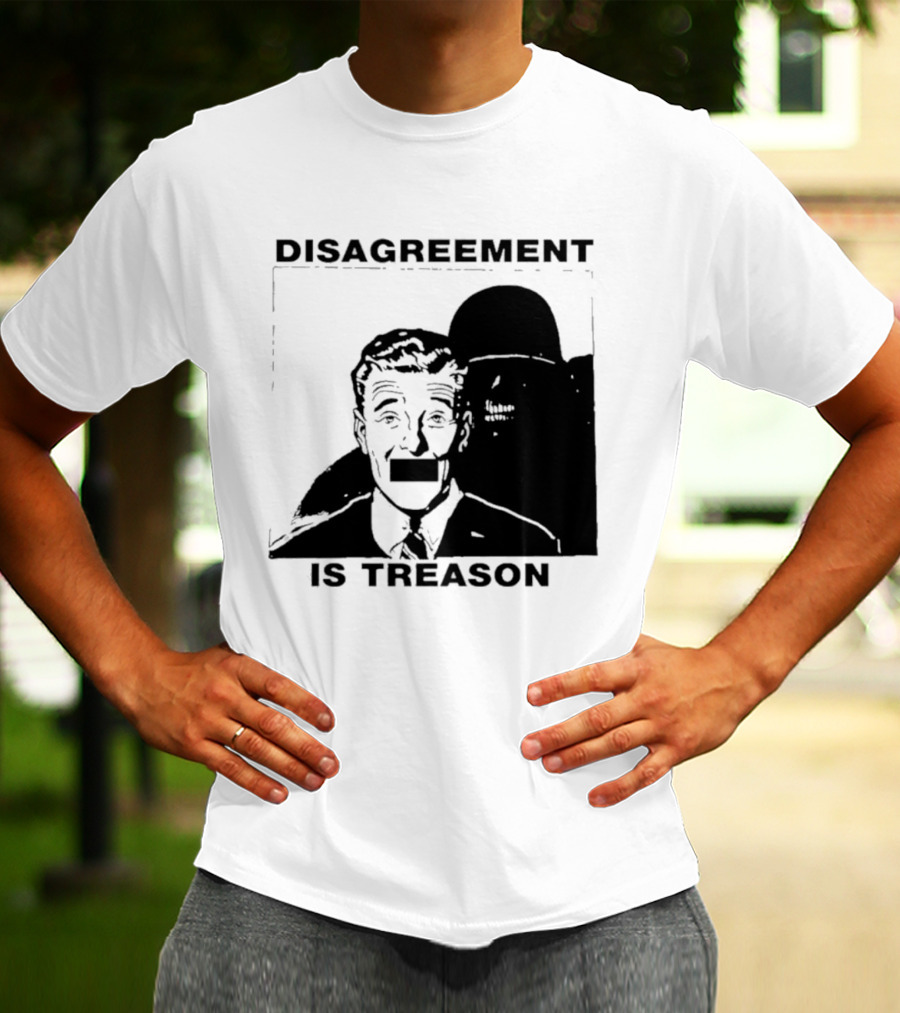 Disagreement Is Treason Retro Dystopian Censorship T-Shirt