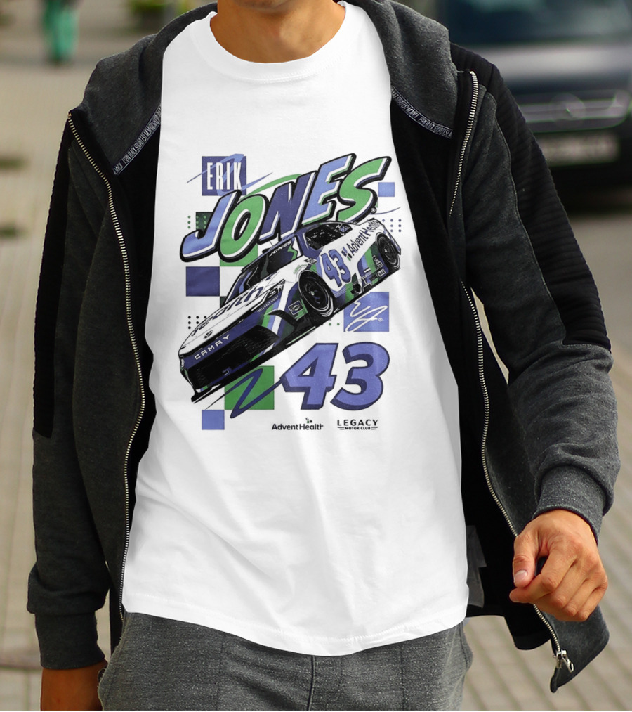 Erik Jones 43 Legacy Motor Club Toyota Camry Racing Team NASCAR T-Shirt
