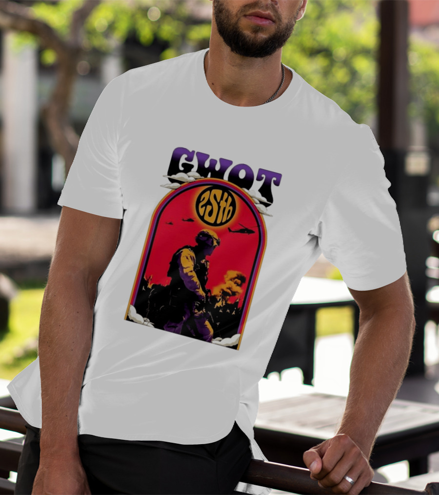 GWOT 25th Anniversary Soldier Helicopters Fire T-Shirt