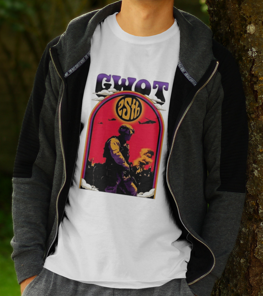 GWOT 25th Anniversary Soldier Helicopters Fire T-Shirt