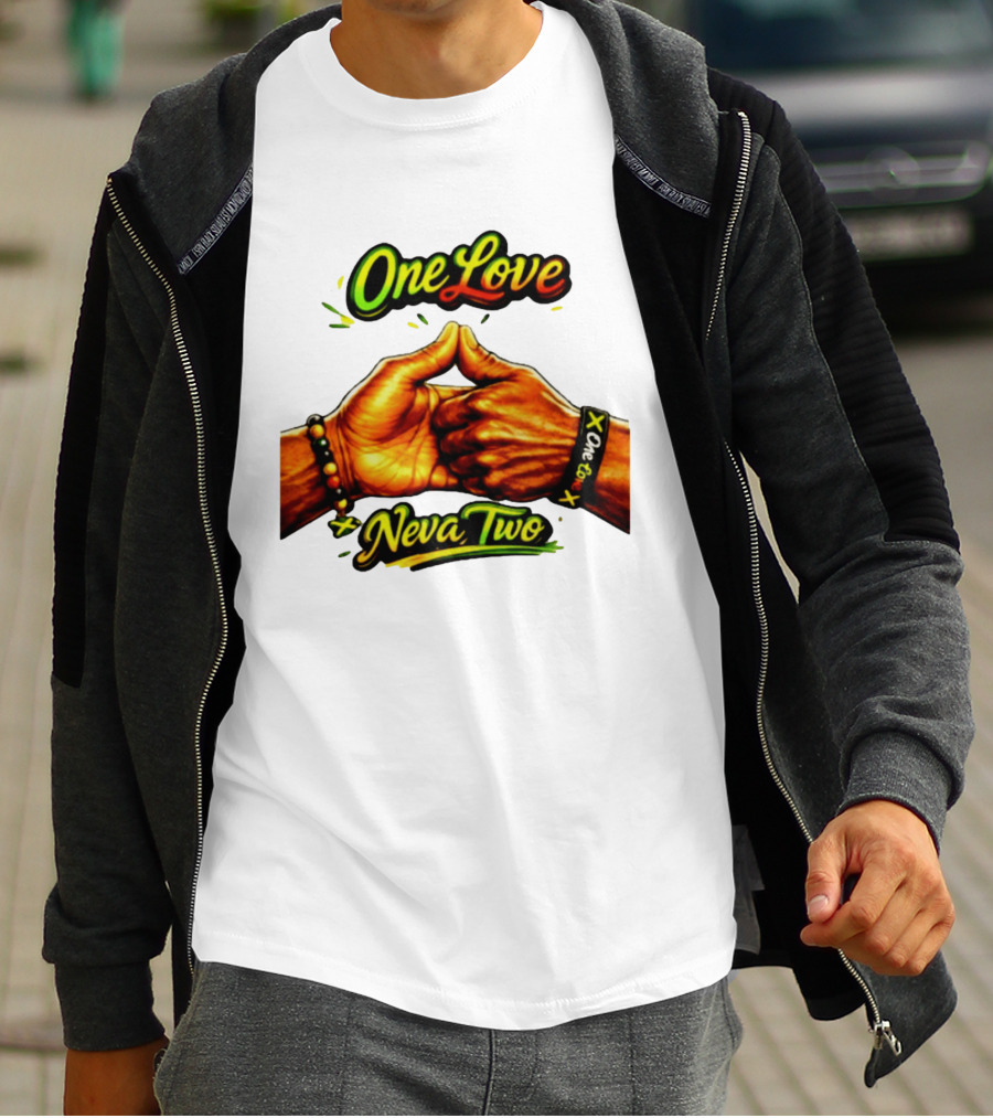 One Love Neva Two Jamaican Unity Gesture T-Shirt