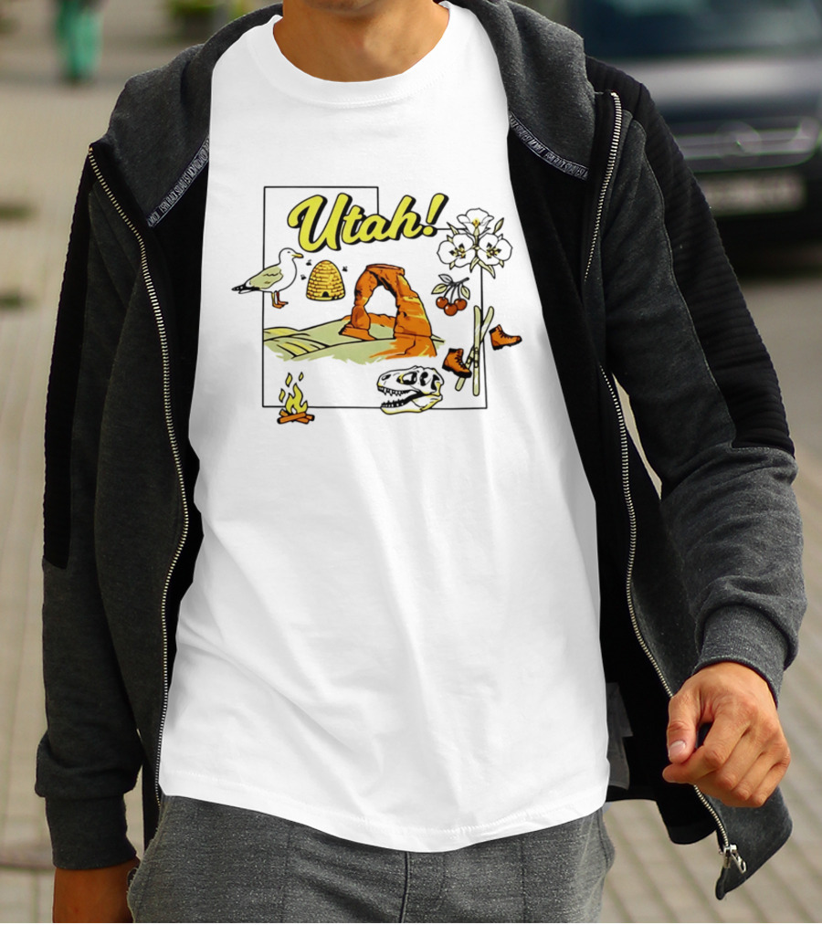 Utah Adventure Highlights Delicate Arch And Beehive T-Shirt